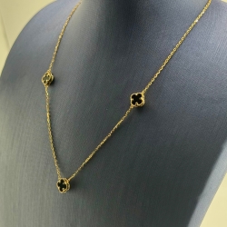 گردنبند سه گل ونکلیف مشکی